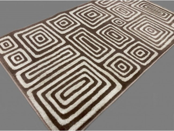 Covor Model Sofia 41012-1202 Marime 120 x 170 cm Maro Inaltime Fir 10 mm Antialergic Polipropilena Living Dormitor Sufragerie Birou 
