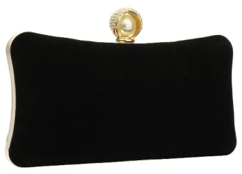 Geanta mica dama design elegant tip clutch inchidere cu perla cu lantisor incapatoare Negru 