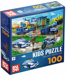PUZZLE 100 - POLICE VEHICLES - 79718 -79619-05 