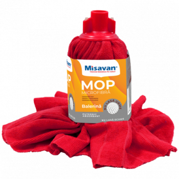 Rezerva mop Misavan Balerina microfibra rosu