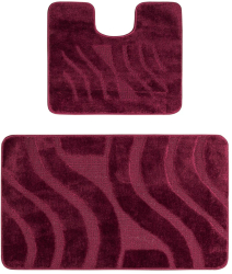 Set 2 Covorase Baie Model Symphony 2576 Marimi 60 x 100 50 x 60 cm Mov Antiderapant Antialergic Polipropilena