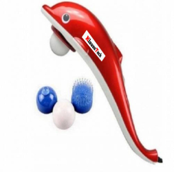 Aparat De Masaj Ergonomic KlaussTech Cu Vibratii Si Infrarosu In Forma De Delfin 