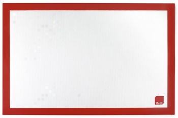 Covoras pentru copt Ibili silicon/fibra de sticla 40x30 cm alb/rosu 