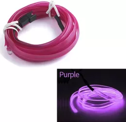 Fir Neon Auto EL Wire culoare Mov lungime 1M alimentare 12V droser inclus 