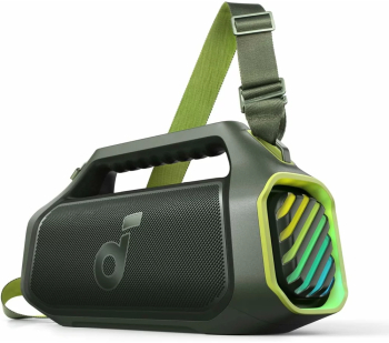 Boxa portabila Anker Soundcore Boom 2 Plus 140W BassUp 2.0 IPX7 Lumini RGB Baterie externa Bluetooth 5.3 Verde 