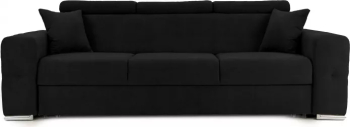 Canapea Extensibila 3 locuri BELLAGIO cu tetiere 235x95x85 cm Negru 