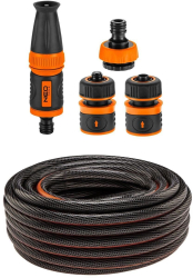 Furtun de gradina antirasucire 6 straturi 30 m cu  duza si  3 accesorii 1/2& NEO