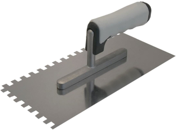 Gletiera inox cu zimti 8x8 mm maner soft 13x27 cm 