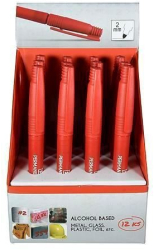 Marker permanent subtire rosu set 12 buc Strend Pro 