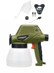 Pistol de vopsit Heinner 110 W 300 ml/min debit 80 din/sec vascozitate 1300 ml capacitate rezervor accesorii incluse