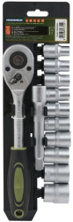 Set 12 piese Heinner 1/2 10 chei tubulare 10-24 mm dimensiune cheie cu clichet reversibila 1/2 bara de extensie 