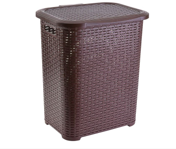 Cos de rufe Heinner Care plastic rattan 45 L maro