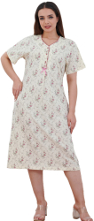 Camasa de noapte 2087 100 bumbac crem Bella Secret-3XL INTL 