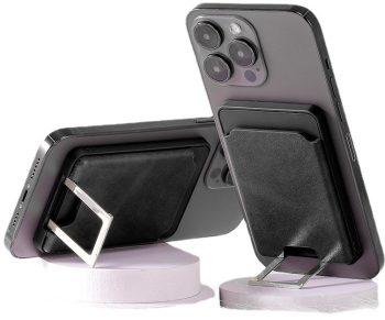 Accesoriu pentru telefon 3 in 1 Flippy incarcator Wirelles Magsafe portofel si suport negru 