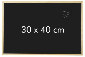 Tabla scolara scriere cu creta rama din lemn natur 30x40 cm 