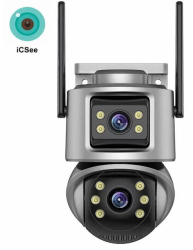 Camera de Supraveghere Profesionala WIFI PTZ TSS-A32 cu 2 Lentile 3MP/3MP Full HD Night Vision Audio-Video Detectia Miscarii 