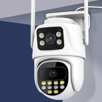Camera de Supraveghere Profesionala WIFI PTZ TSS-P09 cu 2 Lentile 3MP/3MP Full HD Night Vision Audio-Video Detectia Miscarii 