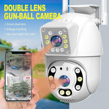 Camera de Supraveghere WIFI PTZ TSS-V25 cu 2 Lentile 2MP/2MP Full HD Night Vision Audio-Video Detectia Miscarii Slot card 