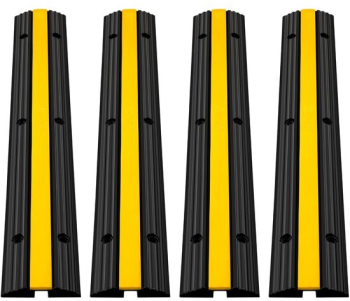Set 4 rampe pentru cabluri max 10000 Kg 1 x canal Galben/Negru 102 x 15.5 x 3 cm 