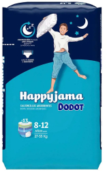 Set Scutece tip chiloti pentru baieti T-8 marimea 8-12 ani Dodot HappyJama 13 buc 