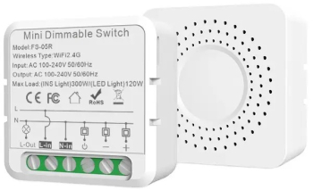 Mini Releu 2 canale Dimabil banda led Wi-Fi inteligent programabil Compatibil cu app Tuya Smart Life Control vocal Alexa Amazon Go 