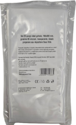 Pungi vidat gofrate 150x300 mm grosime 85 microni transparente ideale preparare sau depozitare Sous Vide set 25 bucati 