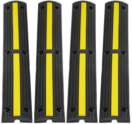 Set 4 rampe pentru cabluri max 8164 Kg 1 x canal Galben/Negru 100 x 15 x 3.1 cm