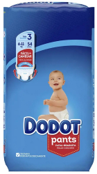 Set Scutece-chilot marimea 3 pentru copii 6-11 kg Dodot Pants Etapas 54 buc 