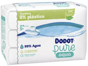 Set Servetele umede pentru bebelusi pe baza de apa Dodot Pure 99 Water 3 x 48 buc 