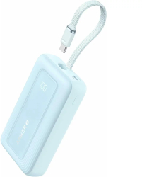 Acumulator extern Anker Zolo 20.000 mAh 30W 1x USB-C 1x USB-A cablu USB-C incorporat Albastru 