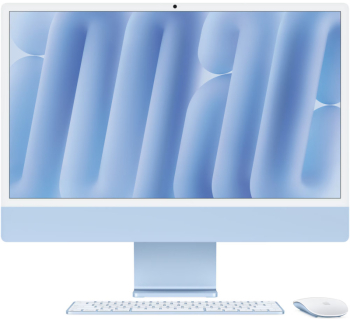 All-In-One PC Apple iMac 24 inch 4.5K Retina Procesor Apple M4 24GB RAM 512GB SSD 10 core GPU macOS Sequoia INT keyboard Blue 