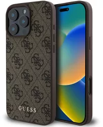 Husa pentru iPhone 16 Pro Max - Guess Hardcase 4G Classic GUHCP16XG4GFBR - Brown 
