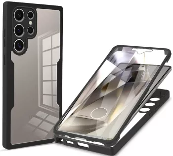 Husa pentru Samsung Galaxy S24 Ultra + Folie - Techsuit ColorVerse 360 Series - Black 