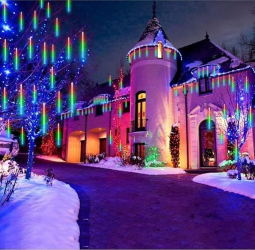 Instalatie Ploaie de Meteoriti 8x80cm Multicolor &ndash Efect Spectaculos pentru Sarbatori si Evenimente 