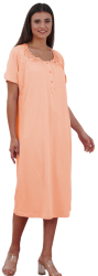 Camasa de noapte 2080 100 bumbac Bella Secret-Piersica-XL INTL 