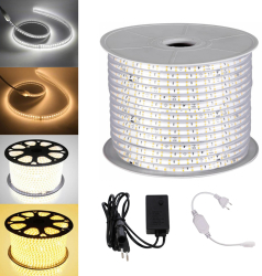 Instalatie tip banda LED alb rece/cald 100m 220V controller 