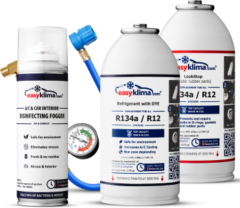 Kit service A/C gaz + etansant antifuga R134a + dezinfectant Fresh and Go 