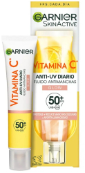 Ser facial cu efect de iluminare si protectie solara Garnier Skinactive Vitamina C SPF50+ 40 ml