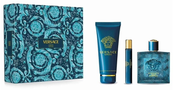 Set cadou Versace Eros Parfum pentru barbati Parfum 100 ml + 150 ml gel de dus + Parfum 10 ml 