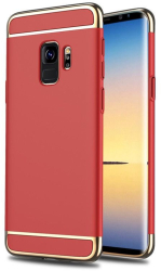 Husa Samsung Galaxy S9 Luxury Plating 3 in 1 Rosu 