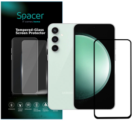 Folie sticla Spacer pentru Samsung Galaxy S23 FE grosime 0.3mm acoperire totala ecran strat special anti-ulei si anti-amprenta Tempered 