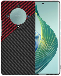 Husa pentru Honor Magic5 Lite - Techsuit Carbonite FiberShell - Red Vortex