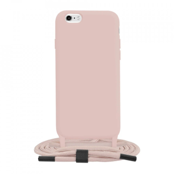 Husa pentru iPhone 6 / iPhone 6S - Techsuit Crossbody Lanyard - Pink 