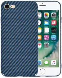 Husa pentru iPhone 7 / iPhone 8 / iPhone SE 2 SE 2020 / iPhone SE 3 SE 2022 - Techsuit Carbonite FiberShell - Cyan 