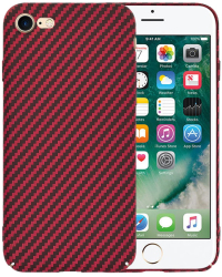 Husa pentru iPhone 7 / iPhone 8 / iPhone SE 2 SE 2020 / iPhone SE 3 SE 2022 - Techsuit Carbonite FiberShell - Red 