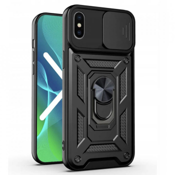 Husa pentru iPhone X / iPhone XS - Techsuit CamShield Series - Black 