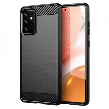 Husa pentru Samsung Galaxy A72 4G / A72 5G - Techsuit Carbon Silicone - Black 