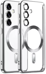Husa pentru Samsung Galaxy S25 Plus - Techsuit Luxury Crystal MagSafe - Silver 