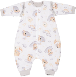 Sac de dormit copii din bumbac cu picioare si maneci detasabile 6-18 luni Kidizi Koala Dreams Bej 1 tog 