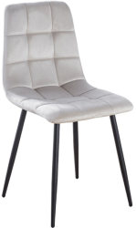 Scaun living AB37 catifea picioare metalice 89x44x43 cm sarcina maxima 100 kg bej 